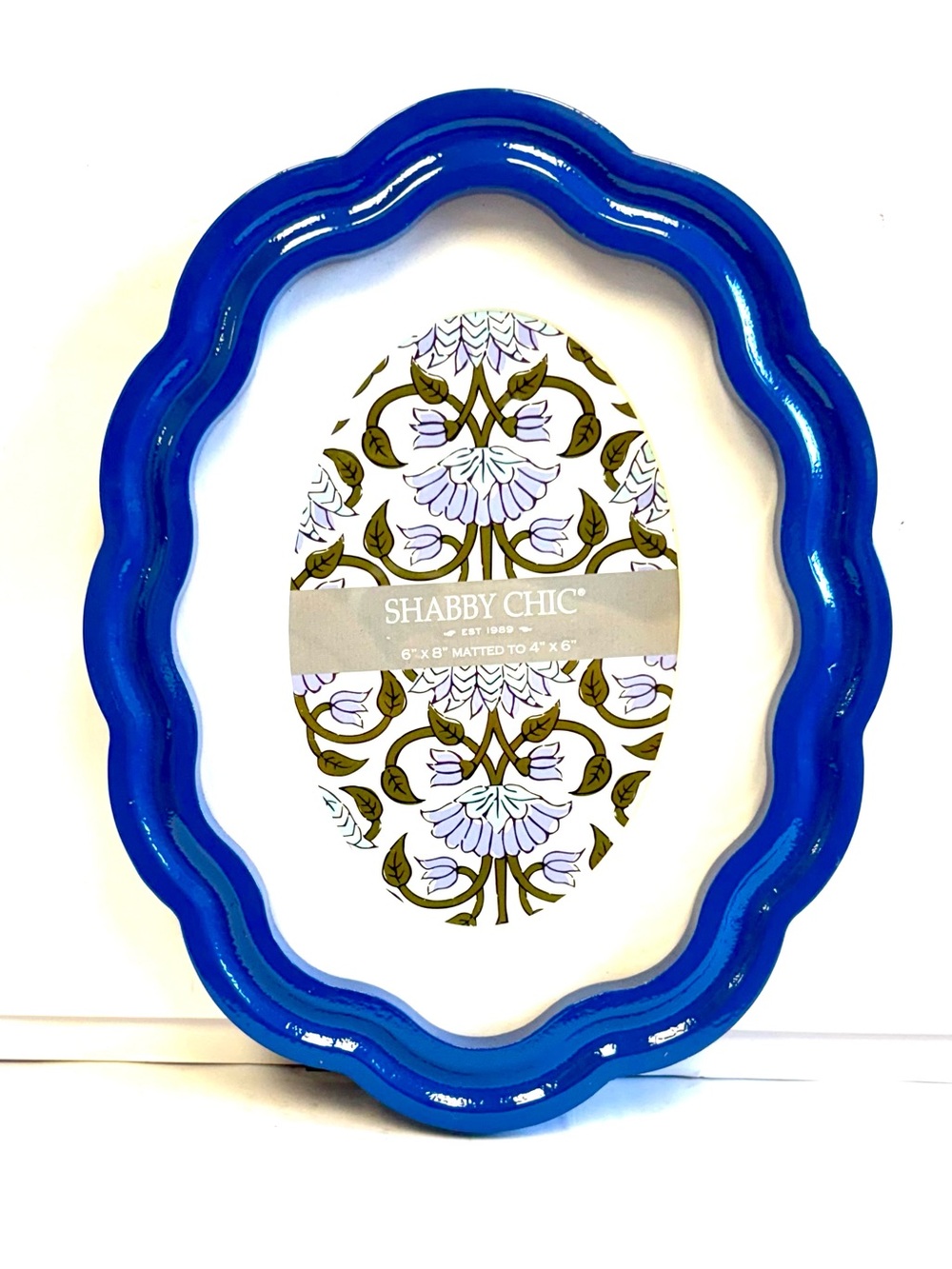 Rachel Ashwell Shabby Chic 6x8 Cobalt Blue Wavy Scalloped Picture Frame F461043